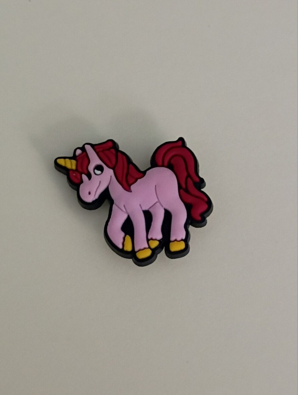 10 for $10 Jibbitz Croc Charms - Pink Unicorn with Red Hair Mane Tail 4
